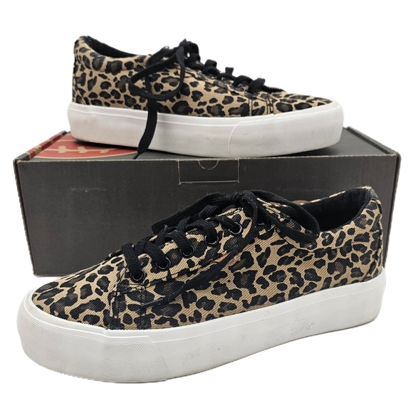 Lamo Shoes - NIB Lamo Amelie Cheetah Print Fabric Canvas Platform Fashion Sneaker Shoe Size 8